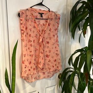 Forever 21 sheer floral blouse - size medium